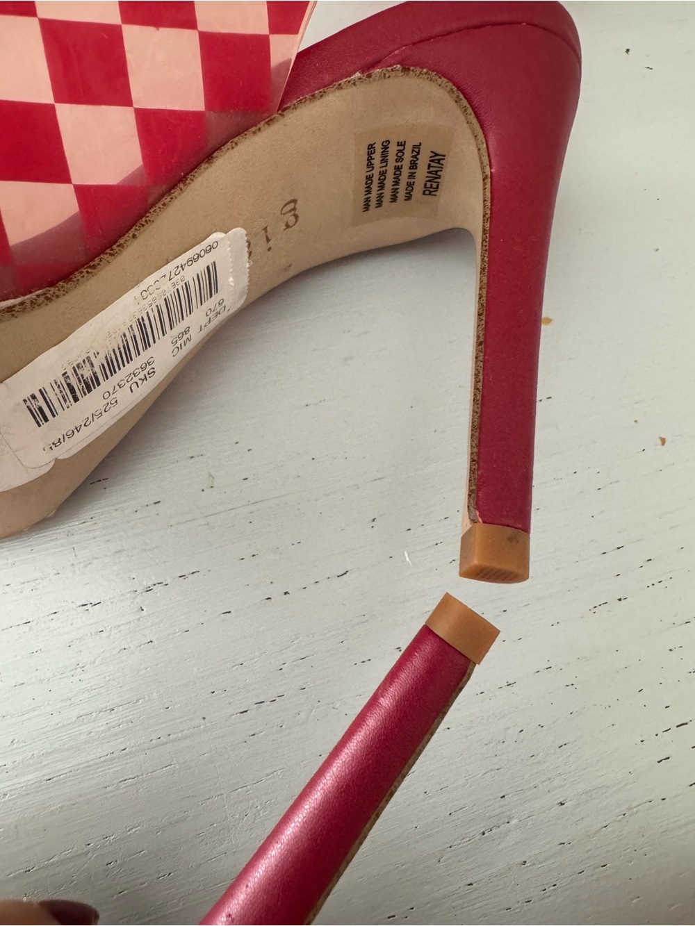 Gianni nini Red Patterned Ankle-Strap Heels - Picture 4 of 8